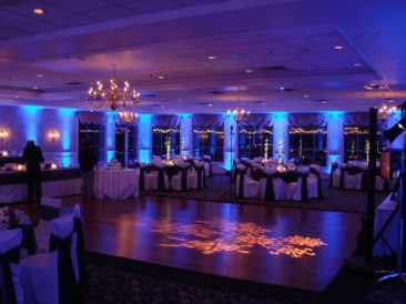 blue wedding up lights