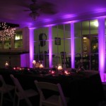 purple wedding up lights