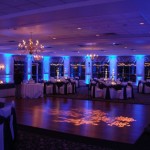 blue wedding up lights